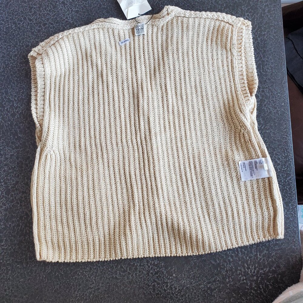 TOTEME ! chunky-knit linen-blend vest (L) - Picture 11 of 14